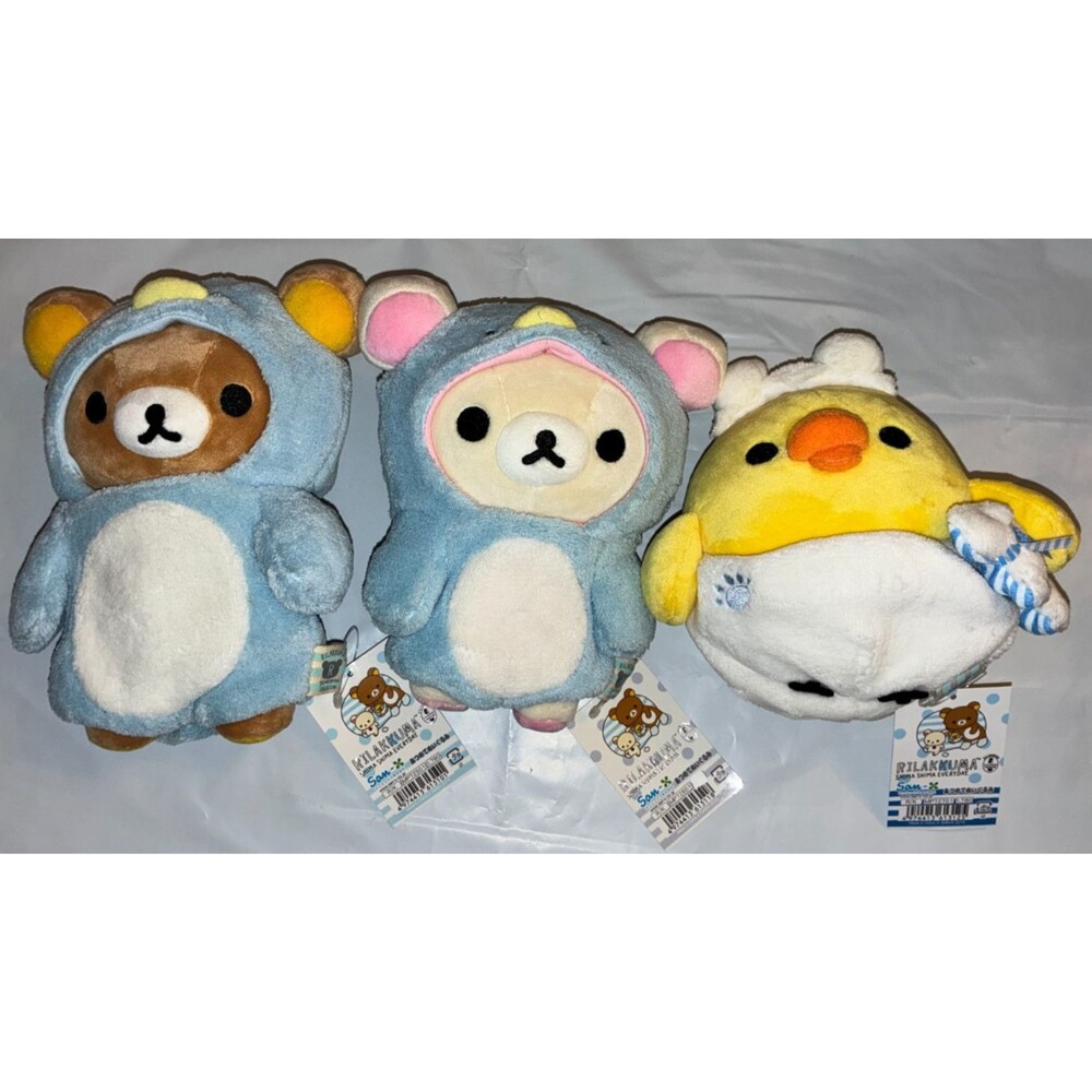 San-X Japan Shima Everyday Rilakkuma Korilakkuma Kiiroitori Penguin Plush RARE